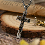S925K Silver Rose Cross Necklace - BGCOPPER