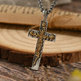 S925K Silver Rose Cross Necklace - BGCOPPER