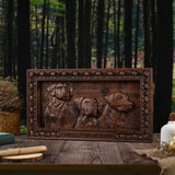 “Home Dogs in the House” Home Wall Decor Woodcarving - BGCOPPER