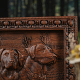 “Home Dogs in the House” Home Wall Decor Woodcarving - BGCOPPER