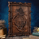 Voyager Sailor's Compass and Anchor Wooden Wall Decoration - BGCOPPER