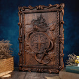 Voyager Sailor's Compass and Anchor Wooden Wall Decoration - BGCOPPER