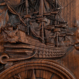 Voyager Sailor's Compass and Anchor Wooden Wall Decoration - BGCOPPER