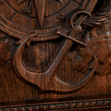 Voyager Sailor's Compass and Anchor Wooden Wall Decoration - BGCOPPER