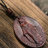 Wood Carved Miraculous Medal pendant, Lighter and more comfortable to wear - BGCOPPER