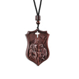 Holy Family Wood Carving Pendant(The Feast of the Holy Family) - BGCOPPER