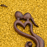 Couple Wooden Carved Love Tabletop Ornament - BGCOPPER