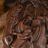 Natural Beechwood Nativity Scene Wooden Carved Plaque Tabletop Arrangement - BGCOPPER