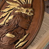 Native American Indian woman natural wood carving decoration, native day gift - BGCOPPER