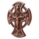 Hand-Carved Beechwood “Hand of Redemption” Crucifix | The Passion and Divine Grace of Christ
