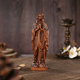 Wooden statue of Our Lady of Lourdes praying - BGCOPPER