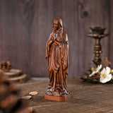 Wooden statue of Our Lady of Lourdes praying - BGCOPPER