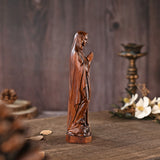 Wooden statue of Our Lady of Lourdes praying - BGCOPPER