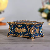 European vintage rose pattern zinc alloy jewelry box desktop ornament - BGCOPPER