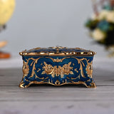 European vintage rose pattern zinc alloy jewelry box desktop ornament - BGCOPPER