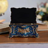 European vintage rose pattern zinc alloy jewelry box desktop ornament - BGCOPPER