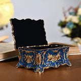 European vintage rose pattern zinc alloy jewelry box desktop ornament - BGCOPPER