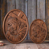 Jesus Crown of Thorns Jesus Inlaid Sacred Heart Crucifix Wooden Sculpture - BGCOPPER