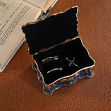 European vintage rose pattern zinc alloy jewelry box desktop ornament - BGCOPPER