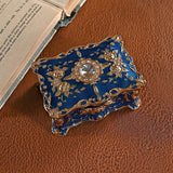 European vintage rose pattern zinc alloy jewelry box desktop ornament - BGCOPPER