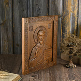 Jesus Christ Pantocrator Wood Carving - BGCOPPER