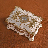 European vintage rose pattern zinc alloy jewelry box desktop ornament - BGCOPPER