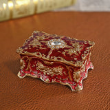 European vintage rose pattern zinc alloy jewelry box desktop ornament - BGCOPPER
