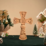 “Bless This Child” Prayer Boy/Girl Cross Wooden Sculpture - BGCOPPER