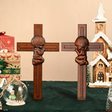 Praying Boy/Girl Cross Wooden Sculpture - BGCOPPER