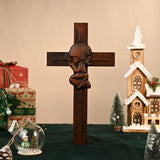 Praying Boy/Girl Cross Wooden Sculpture - BGCOPPER