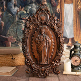 St. Jude Wooden Religious Icon Wall Artwork - Patron Saint of Despair in Troubled Times - BGCOPPER
