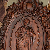 St. Jude Wooden Religious Icon Wall Artwork - Patron Saint of Despair in Troubled Times - BGCOPPER