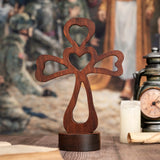 Love Cross Wooden Carving Ornament - BGCOPPER