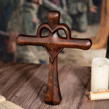Love Cross Wooden Carving Ornament - BGCOPPER