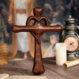 Love Cross Wooden Carving Ornament - BGCOPPER