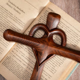 Love Cross Wooden Carving Ornament - BGCOPPER