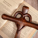 Love Cross Wooden Carving Ornament - BGCOPPER