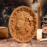 Sacred Family Three Sacred Hearts Wall Decoration Wood Sculpture - BGCOPPER