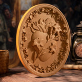 Sacred Family Three Sacred Hearts Wall Decoration Wood Sculpture - BGCOPPER