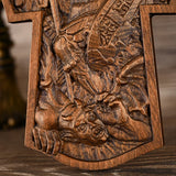 Archangel Michael Wooden Sculpture - BGCOPPER