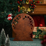 Holy Family Carved Wooden Tabletop Arrangement - BGCOPPER