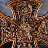 Trinity Jesus and Mary Wood Cross - BGCOPPER