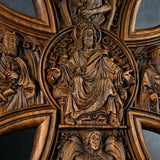 Trinity Jesus and Mary Wood Cross - BGCOPPER