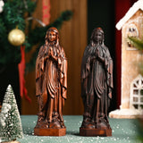 Wooden statue of Our Lady of Lourdes praying - BGCOPPER