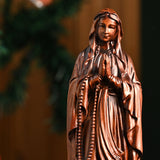 Wooden statue of Our Lady of Lourdes praying - BGCOPPER