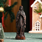Wooden statue of Our Lady of Lourdes praying - BGCOPPER