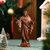 Wooden Statue of the Sacred Heart of Jesus - BGCOPPER