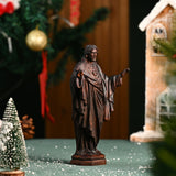 Wooden Statue of the Sacred Heart of Jesus - BGCOPPER