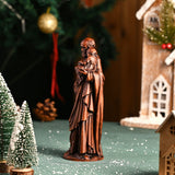 Wooden statue of Joseph holding Baby Jesus Gift Wood Carving - BGCOPPER