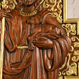 God Shepherd Religious Gift Wood Carving Cross Christian Wall Art - BGCOPPER